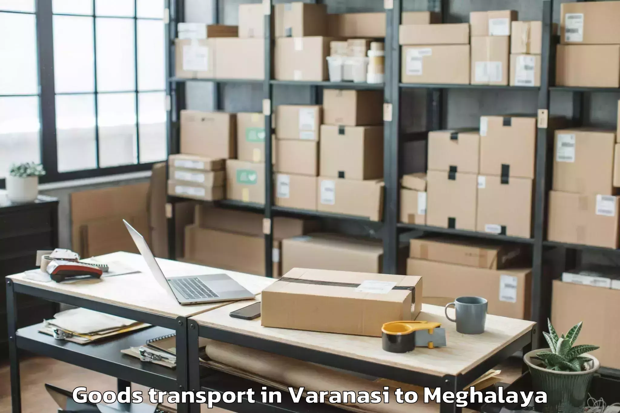 Top Varanasi to Mawsynram Goods Transport Available